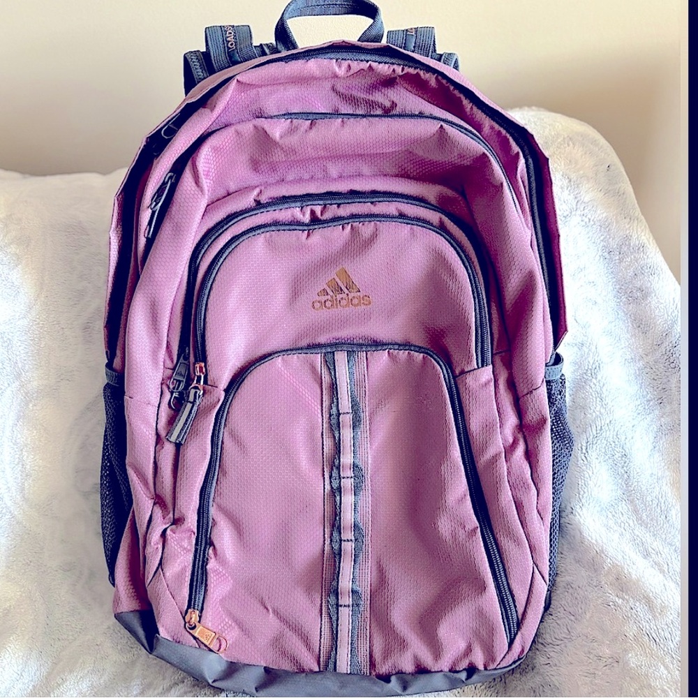 ADIDAS Prime Backpack ~ Purple/Rose Gold Metallic
Fits up to a 15" laptop.